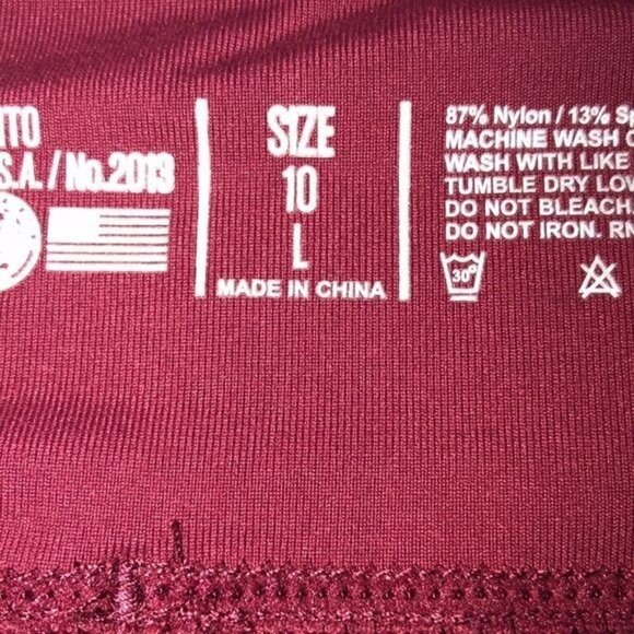 IAB 3" No Ride Shorts Windsor Wine Arrows Size Large 10 Yoga Athletic Workout - Picture 5 of 9